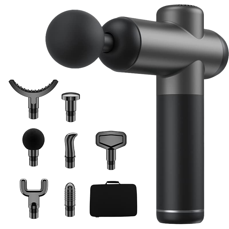 PISTOLA DE MASAJE GRANDE CON MALETÍN + CABEZALES